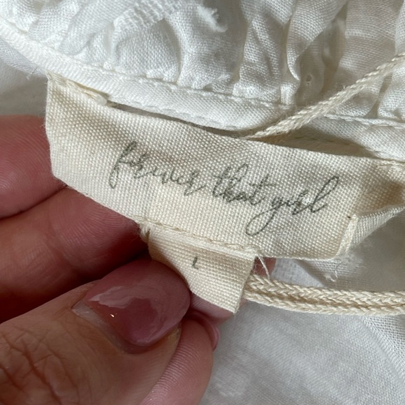 Anthropologie Forever That Girl Lacy Ruffled Wrap Blouse See all Blouse L NWT - Picture 12 of 16